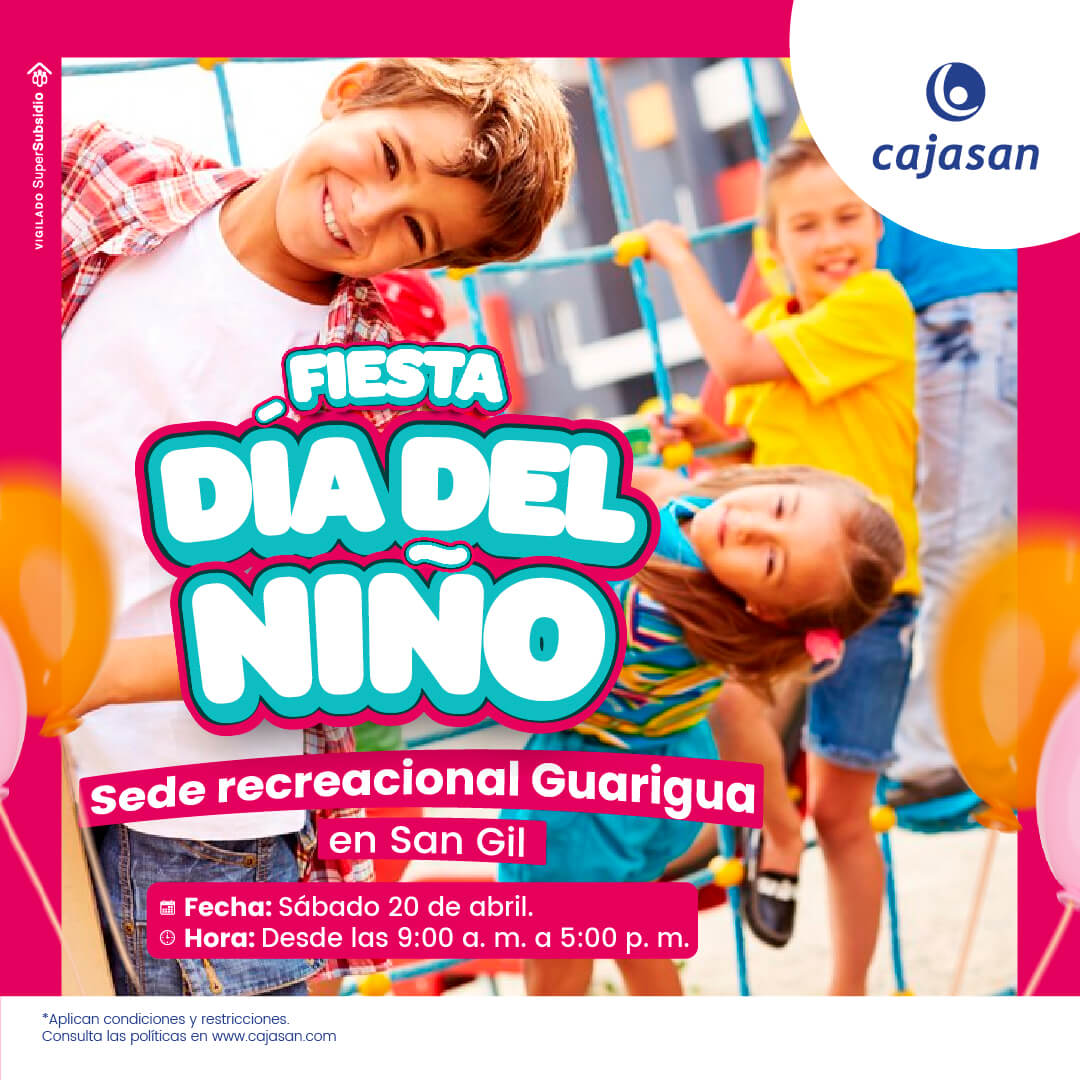 Banner del evento:Fiesta día del niño - Guarigua
