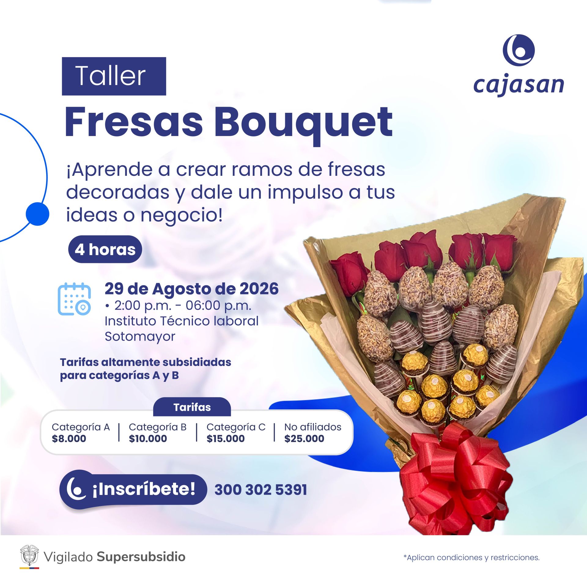 Taller Fresas Bouquet