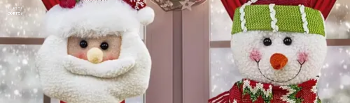 Sujetador navideño para cortina: muñeco de nieve