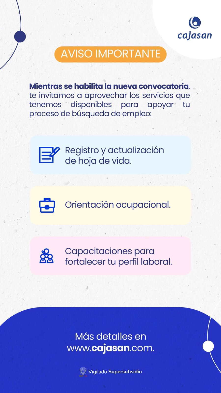 Postúlate al Subsidio al Desempleo con Cajasan