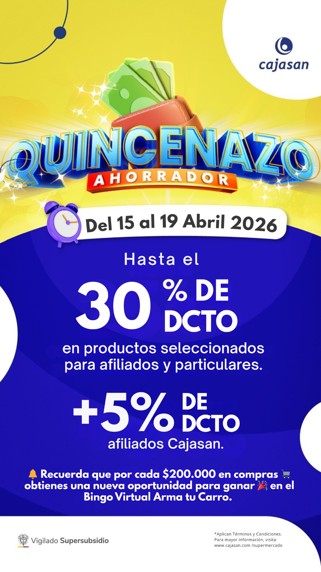 Quincenazo del 15 al 19 de abril