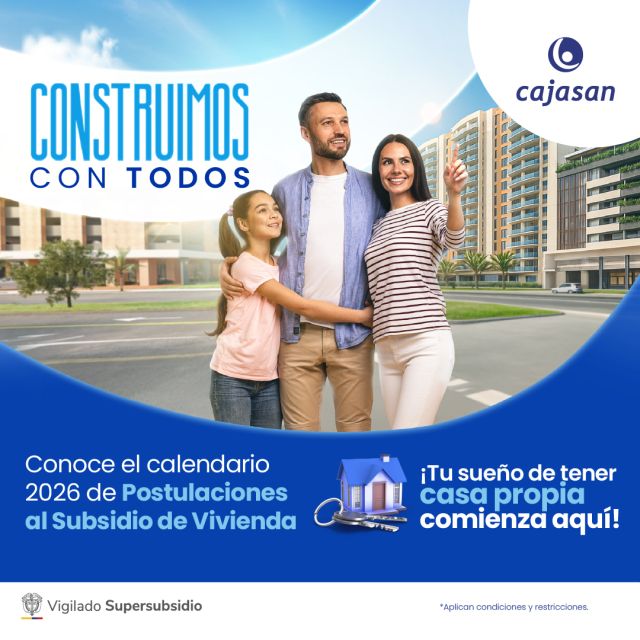 Calendario convocatoria subsidio de vivienda 2026