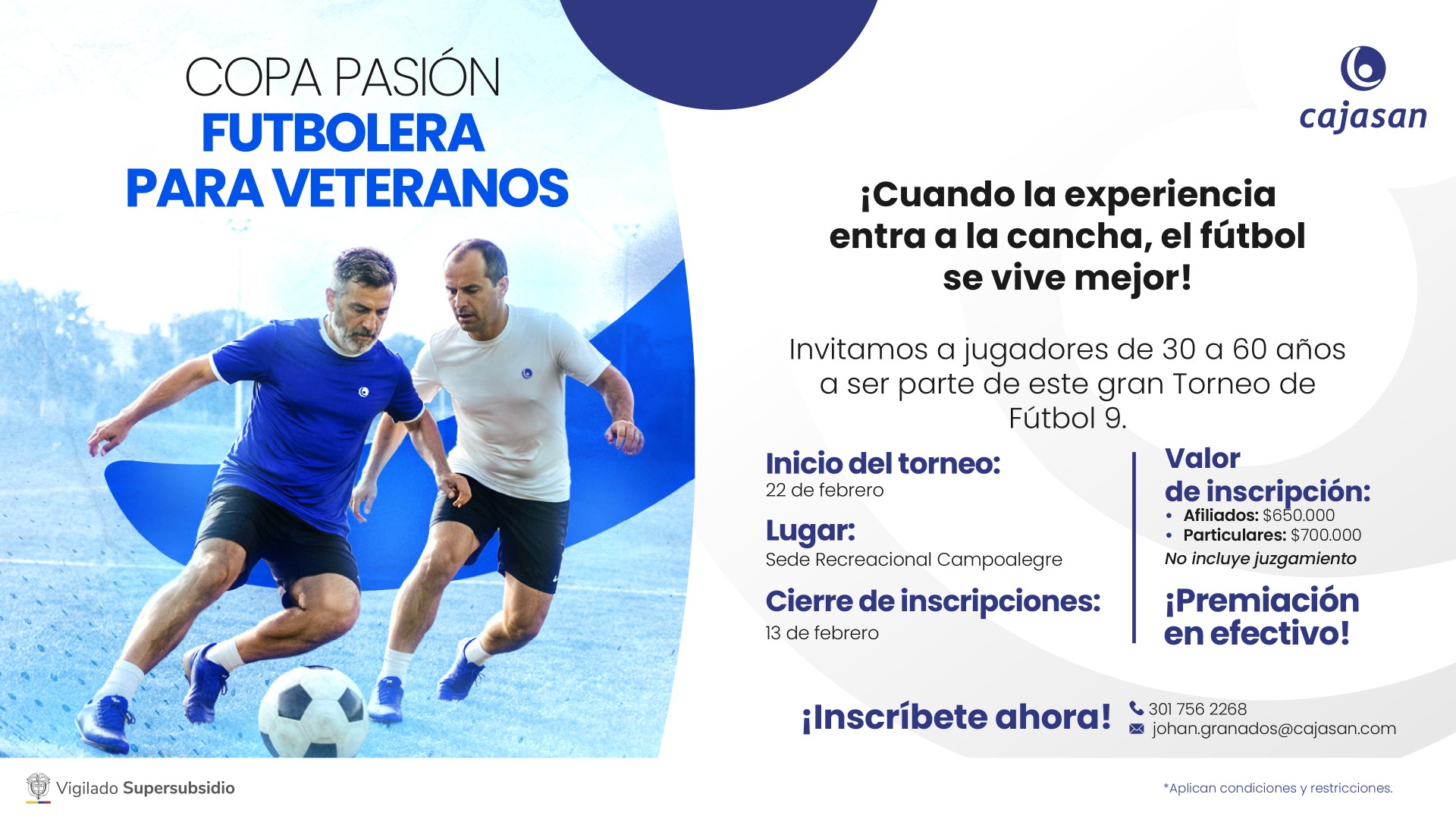 Copa Pasion Futbolera Para Veteranos Campoalegre Portada Info