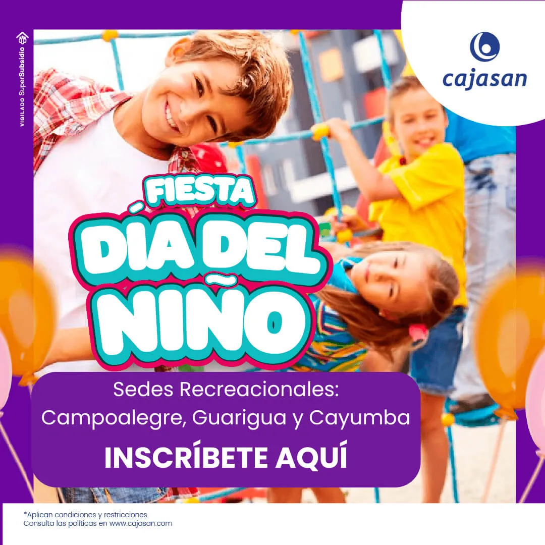 Fiesta día del niño - Campoalegre-Eventos Recreativos - Cajasan Personas