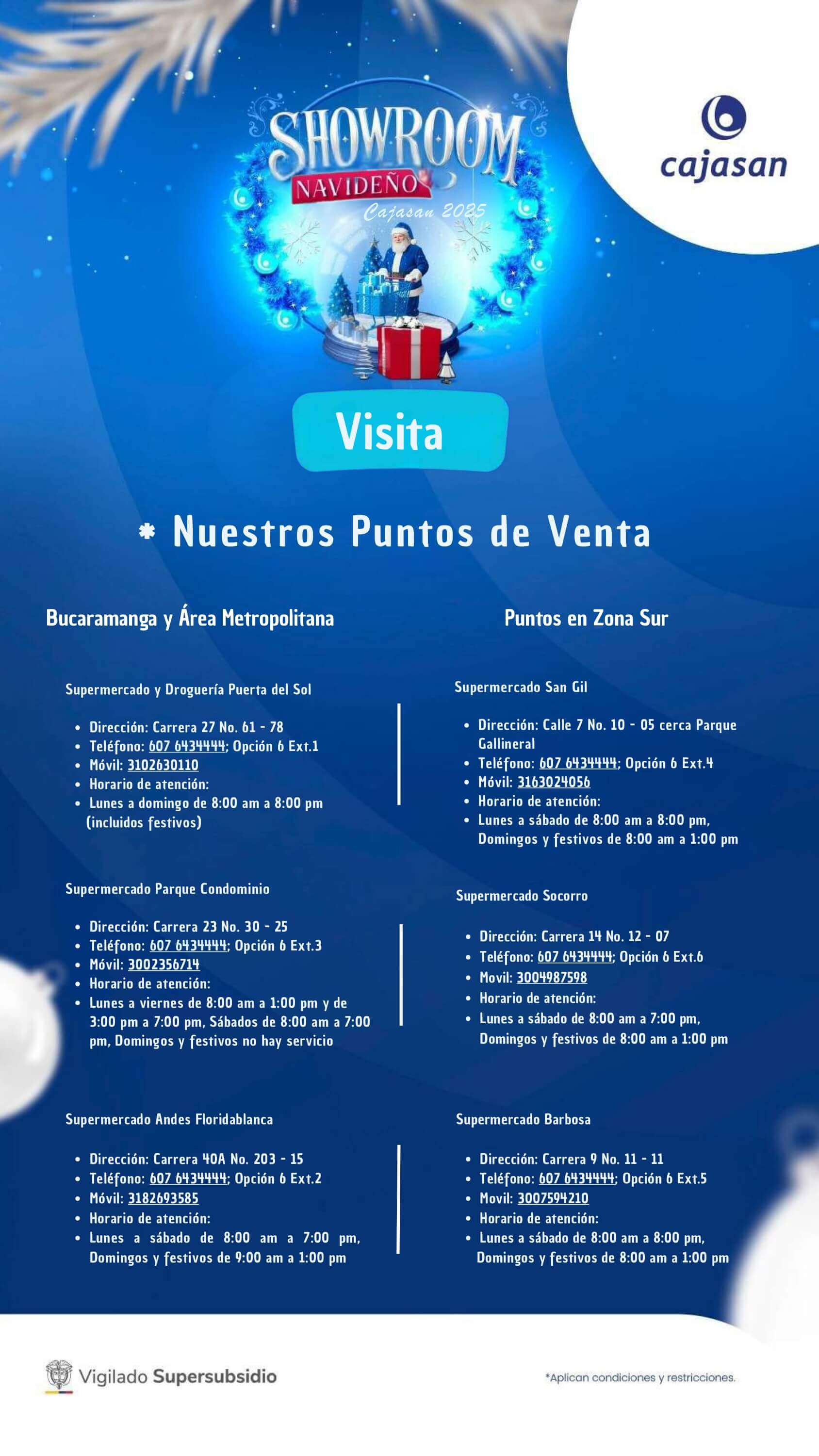 Catálogo de anchetas navideñas Cajasan 2025 con diferentes combinaciones de productos y precios para regalar y compartir en Navidad