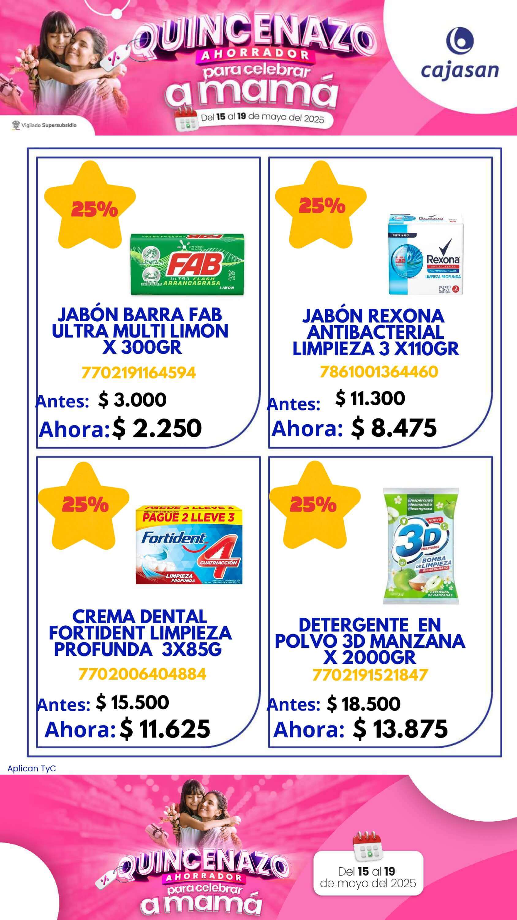 Descuentos del 30% durante el Quincenazo Cajasan del 15 al 19 de mayo de 2025