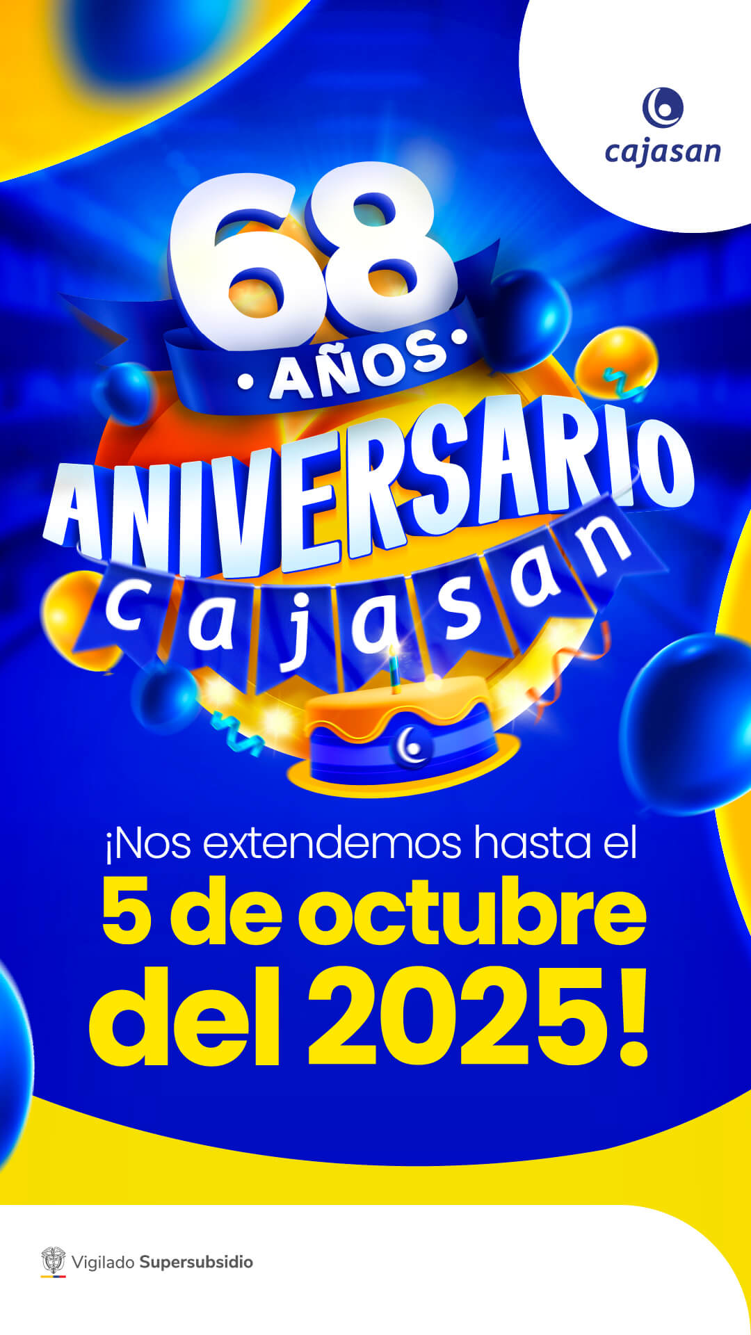 Aniversario Cajasan 68 años con descuentos del 25% y 15% en supermercados del 27 de septiembre al 5 de octubre de 2025